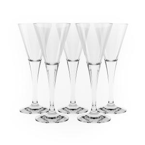 高脚锥形玻璃酒杯