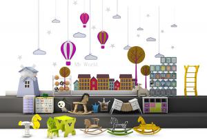 儿童玩具城堡、家具、玩具木马