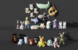 儿童毛绒玩具、兔子小熊、布娃娃公仔