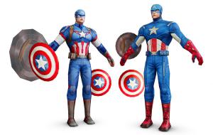 现代玩具美国队长、手伴桌摆