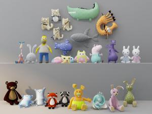 儿童布绒玩具、布偶、布娃娃