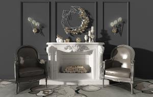 欧式白色石材浮雕、劈材、墙饰