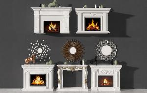 简欧石材壁炉、墙饰
