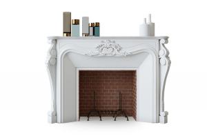 欧式石材雕花壁炉、摆件