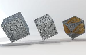 现代铁艺镂空正方体雕塑、摆件