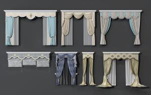 欧式新古典窗帘、垂帘、窗幔