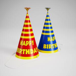 生日聚会尖头帽3d模型 生日聚会尖头帽
