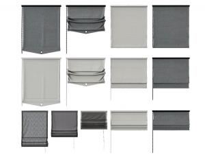 现代浴室布艺拉帘、卷帘、罗马帘3d模型 现代浴室布艺拉帘、卷帘、罗马帘