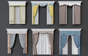 简欧纯色、套色窗帘、垂帘