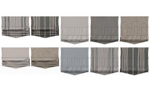 欧式罗马帘、卷帘3d模型 欧式罗马帘、卷帘