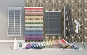 现代百叶多彩金属窗帘、拉帘