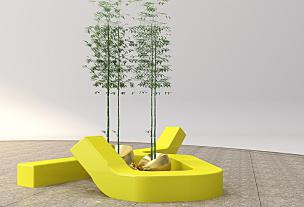 现代个性异形公共座椅、休闲椅组合