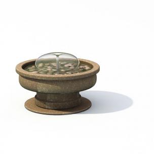 圆形石材喷泉盆