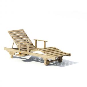 户外带扶手、带轮躺椅