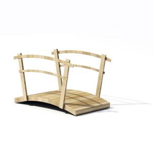 短弧简易扶手、木质景观桥