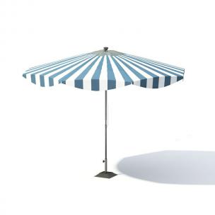 蓝色条纹遮阳伞