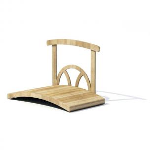 单边扶手木质景观桥