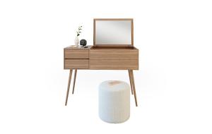 北欧实木梳妆台、坐墩