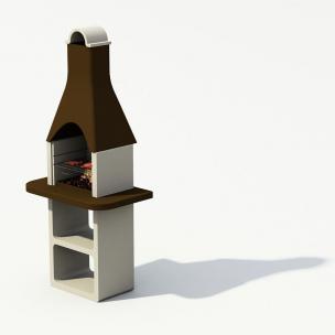 有烟囱、有储物架烧烤炉