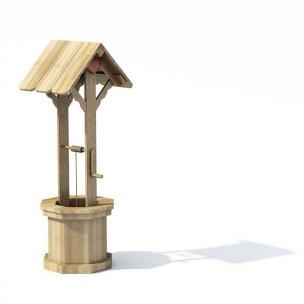 水井、辘轳景观小品组合