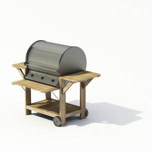 户外移动木质架烤箱