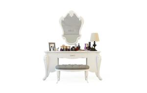 简欧实木梳妆台、化妆品组合