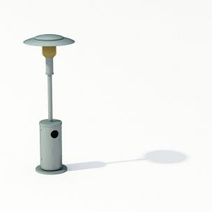 灯光向下、圆形顶盖低矮路灯