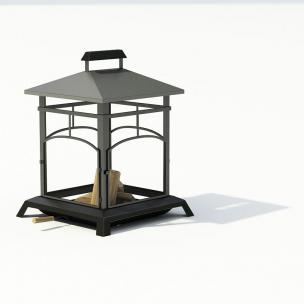 方形烧烤炉、木块组合