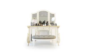 欧式梳妆台、椭圆形坐凳