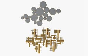 现代金属墙饰、挂饰、镜子