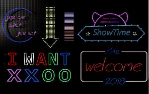 餐厅咖啡厅酒吧夜店墙面字母霓虹灯灯管