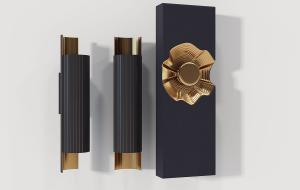 现代金属壁灯、门把手组合