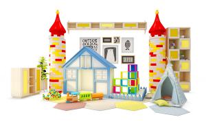 现代儿童玩具城堡、玩具柜、帐篷