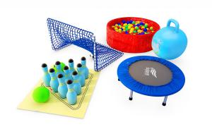 儿童游乐场玩具、蹦蹦床、高尔夫球玩具