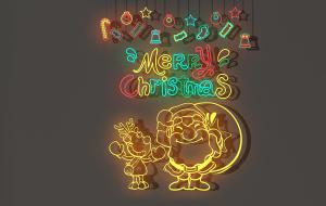 圣诞节霓虹灯灯管装饰彩灯