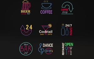 酒吧餐厅咖啡招牌装饰霓虹灯