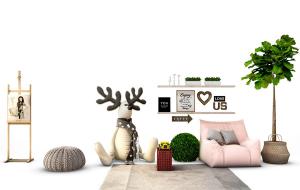 北欧儿童布偶麋鹿玩具、儿童汽车