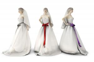 婚纱模特3d模型 婚纱模特