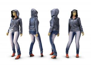 休闲装、牛仔裤服装模特3d模型 休闲装、牛仔裤服装模特