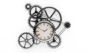 现代铁艺齿轮钟表墙饰、挂件