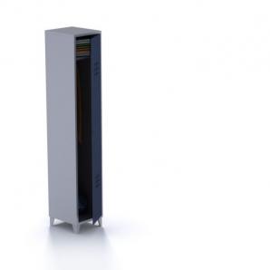 开门的体育用品储物柜