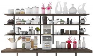 厨房置物架厨具用品、装饰摆件、咖啡机
