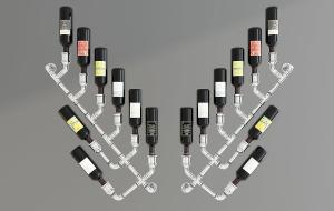 工业风酒架、红酒瓶