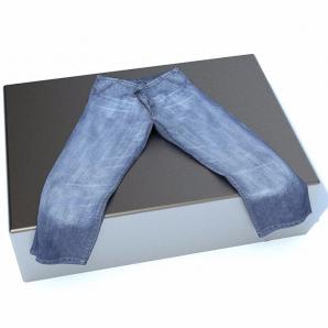 铺搭在家具上的牛仔裤 衣服3d模型 铺搭在家具上的牛仔裤 衣服