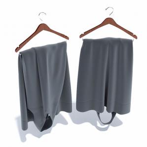 挂在衣架上的灰色衣服3d模型 挂在衣架上的灰色衣服
