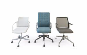 现代扶手办公休闲椅、转椅组合