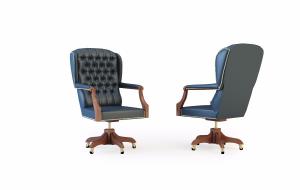 欧式扶手办公休闲椅、皮革转椅