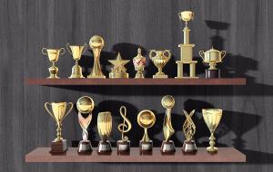 奖杯、星形奖杯、音乐符号造型奖杯