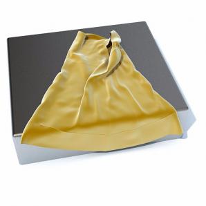 铺搭在家具上的黄色裙子 衣服3d模型 铺搭在家具上的黄色裙子 衣服