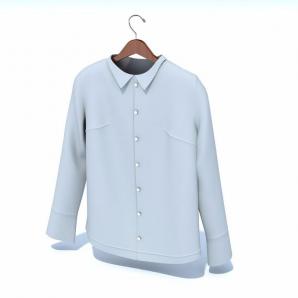挂在衣架上的衬衣 衣服3d模型 挂在衣架上的衬衣 衣服